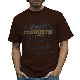 Cosworth DFV Mens T-shirt Brown