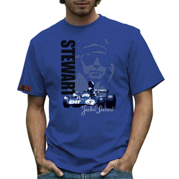 Jackie Stewart Mens T-shirt Blue